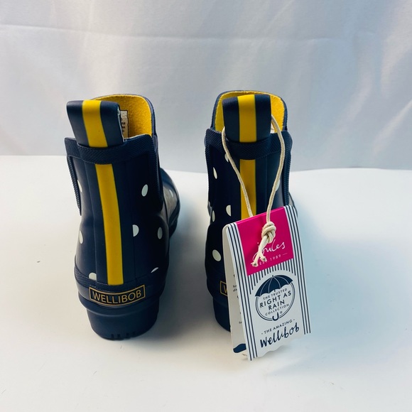 NWT JOULES "Polka dots" ankle rain boots sz5 - Picture 8 of 9